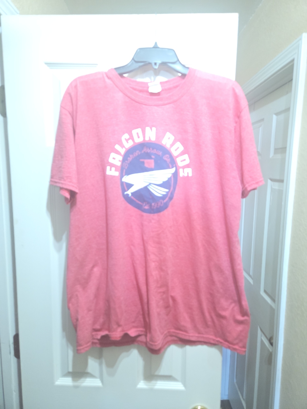 Gildan Coral-Red Falcon Rods Graphic Tee